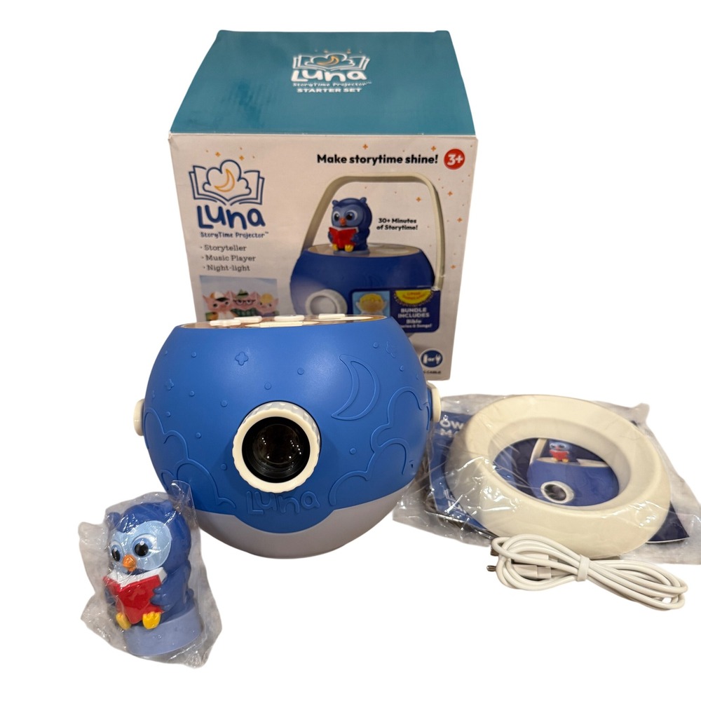 Luna StoryTime Projector Blue Starter Set - Includes Owl Character No Bible Pack
